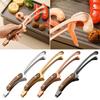 Szczypce do jedzenia Stal nierdzewna Klipsy do BBQ Ochrona przed oparzeniami Grill Klips do mięsa Izolowany termicznie drewniany uchwyt Klamra do steków Akcesoria kuchenne