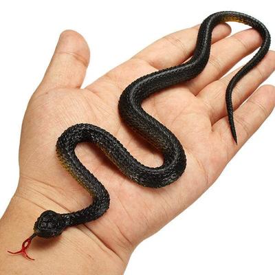 40cm Fake Realistic Rubber Toy Snake Simulation Anaconda Scary Halloween To Scare Birds Props Prank Trick Toy Accessories