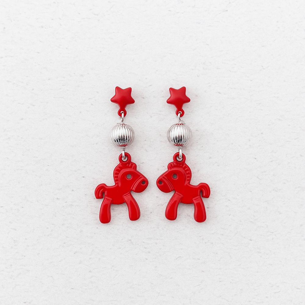 Fashion Jewelry New Year Horse Earrings Heart Star Horse Drop Earrings  Gift