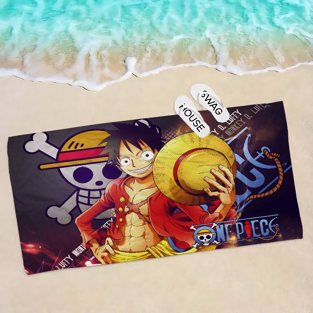 Anime O-ONE P-PIECE L-lully Beach Towel Colorful Bath Towels for Girl Microfiber Quick Dry Custom Sand Free Beach Spa Gym Pool