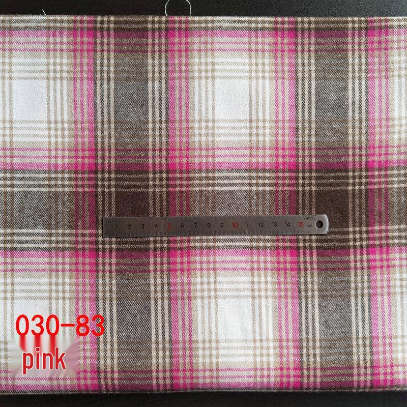 Spot Color-Woven Plaid Jacquard Fabric for Children's Autumn/Winter Brushed Polyester-Cotton Shirts