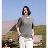 Minimalist Summer Crew Neck Tops Unisex T-shirt  Solid Color Unisex Lightweight T-shirt for Women and Men YG-247
