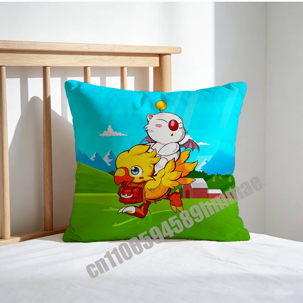 For M-Moogle C-Chocobo V-Vivi Throw Pillow Case Sham 45X45Cm 35X35Cm Square Bedroom Pillowcase Cushion Cover