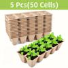 50-Topf Anzuchtschale Container-Gartenbau Anzucht-Set Anzuchttöpfe mit Moosauskleidung Garten Zubehör
