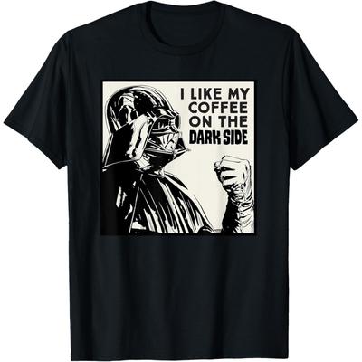 Star Wars Darth Vader Ich mag meinen Kaffee auf der dunklen Seite T-Shirt