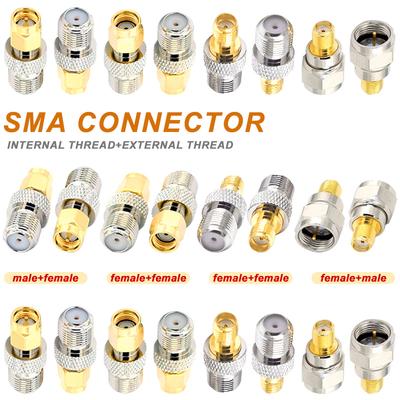 5/20Pcs Gold Plated RF Coaxial SMA Connector Male Female Plug Jack Adapter Socket Quick Coax Connector