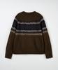 Nodu Diamond Hairy Brush Nordic Cardigan [Brown]