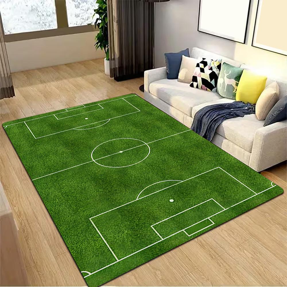 Tappeto Campo da Calcio,Tappeto,Soggiorno,Camera da Letto, Antiscivolo,Tappeto Quadrato