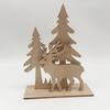 Christmas Decoration Wood Slices with Stand Christmas Wooden Tree/Elk Deer Crafts for DIY Christmas Ornaments Kids Gifts