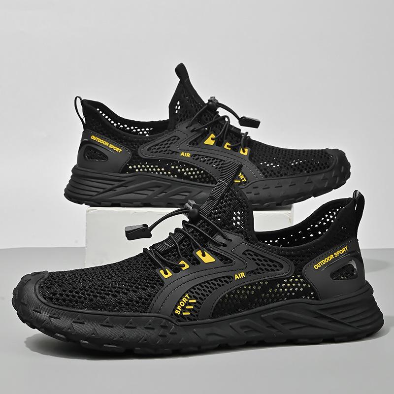 

Men s shoes summer breathable mesh sneakers outdoor mountaineering mesh thin light wading creek mesh shoes large size 38