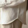 Johnature Women Vintage Shirts Tops Spring Solid Color Chinese Style Button Turn-down Collar Long Sleeve Shirts