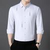 Men's Long Sleeve Shirt Autumn Business Casual Printed Wrinkle-Resistant