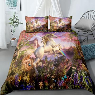 Zestaw Poszwy na Kołdrę Butterly Unicorn King Queen Full Twin Single Zestaw Pościeli