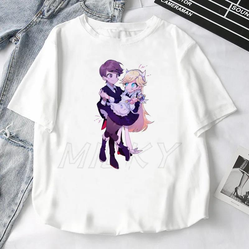 Fashion Retro Star Vs. The Forces of Evil Cartoon Anime T-shirt Summer Short Sleeve Women T Shirts 2025 Couple Tee Tops Clothes