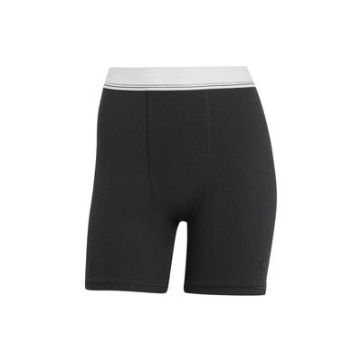 Originals Tape Short Tights Color Block Ribbed Knit Sports Shorts Women Shorts Black IS2364