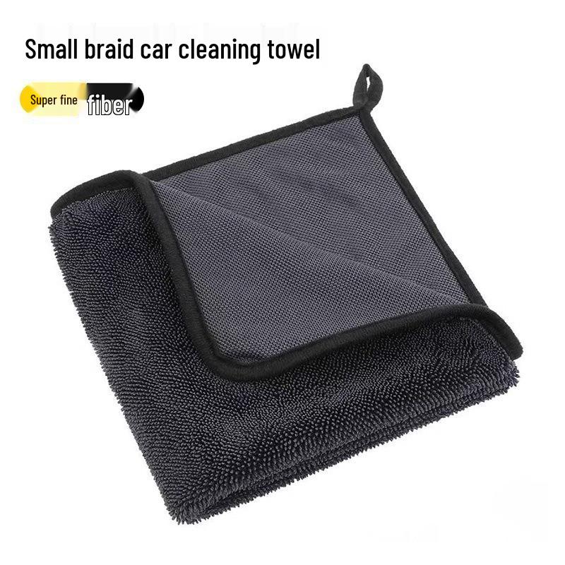 Super-Absorbent Microfiber Car Wash Towel - Lint-Free, Thick, Twisted Cloth for Wiping