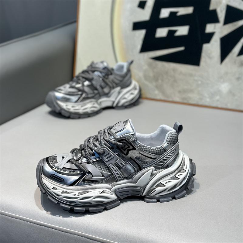 Summer New Low-top Mesh Breathable and Comfortable Casual Thick-soled Lace-up Dad Shoes Dl