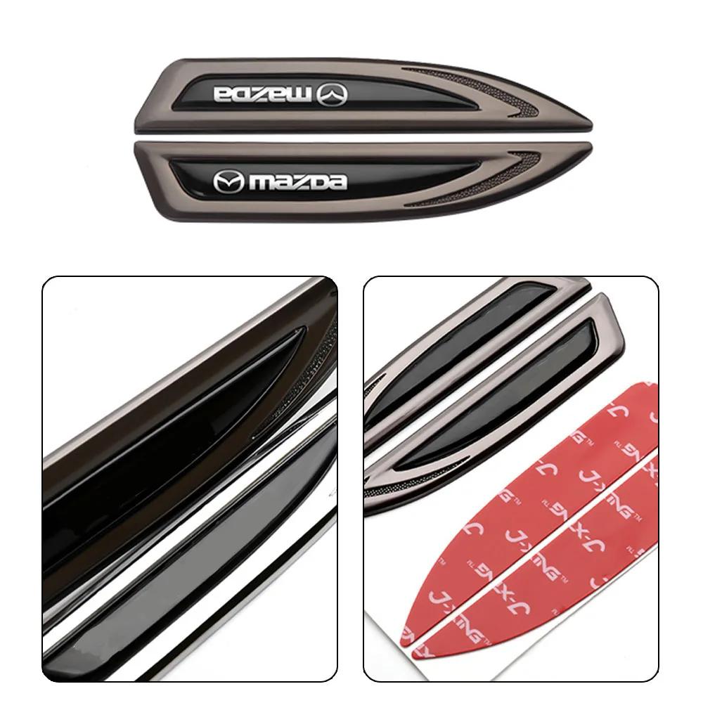 2025 Hot 2Pcs 3D Metal Car Side Fender Rear Trunk Emblem Badge Sticker Decal For Mazda 3 5 6 Axela CX-5 CX-3 Atenza Demio RX7 MX