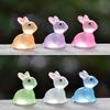 Small Ornaments Glow Miniature Luminous Resin Rabbit Cute Mini Bunnies