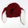 Soft Material Rabbit Beanie Long Floppy Ear Earflap Cap Comfortable Toddler Beanie  Winter Warmth
