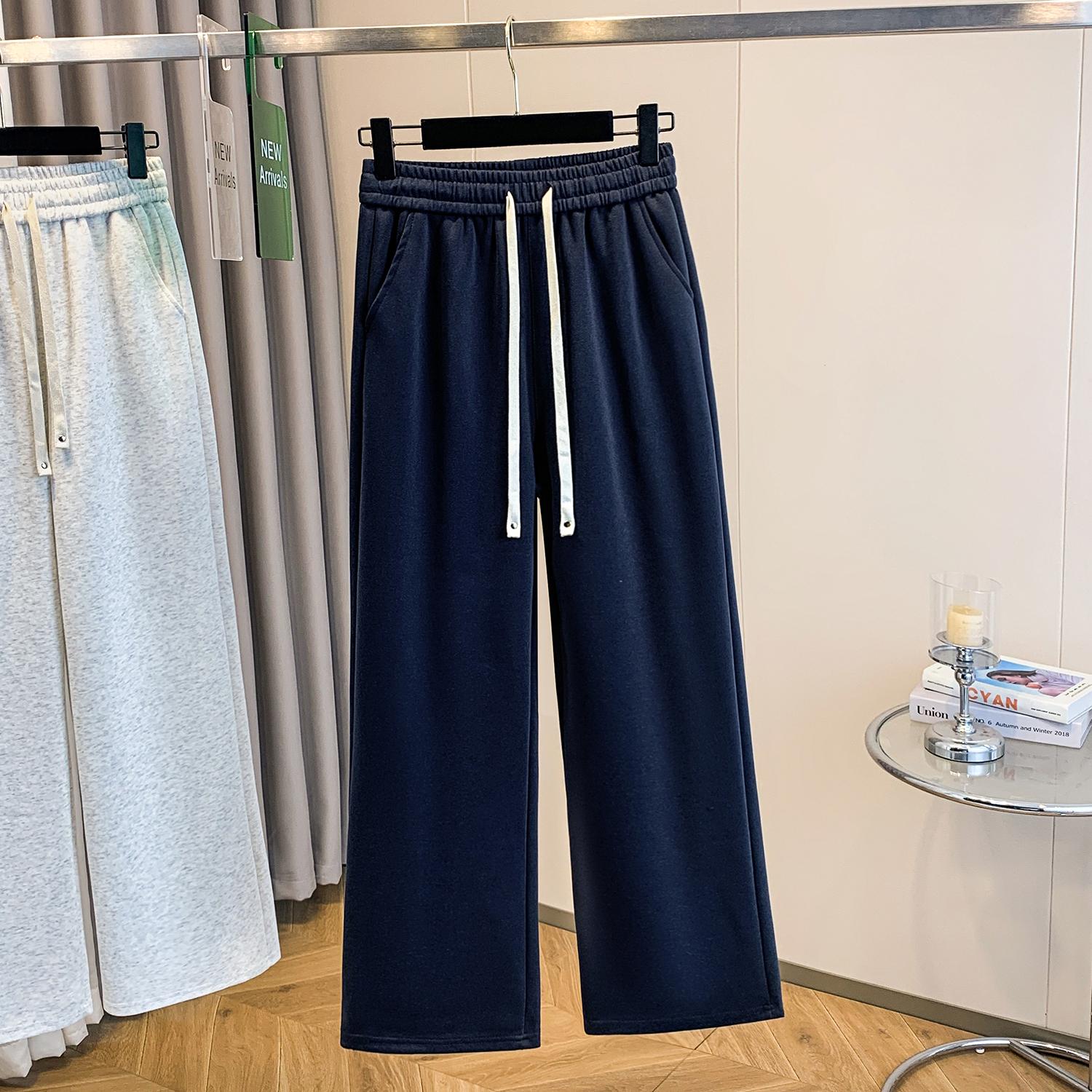 

DIMANAF 2025 Большие размеры Длинные брюки Весна Пояс Женщины Однотонные Брюки гаремы Эластичная талия Повседневные Свободные брюки Новые 2XL