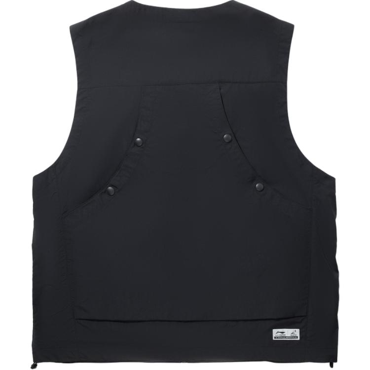 Li Ning X Staple Collaboration Series Loose Minimalist Vest Men Vests Black AMDV113-2
