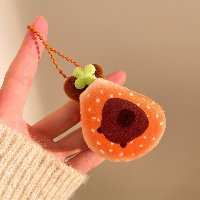 Food Series Plush Hamburger Keychain With Soft Short Pile For Girls And Teens