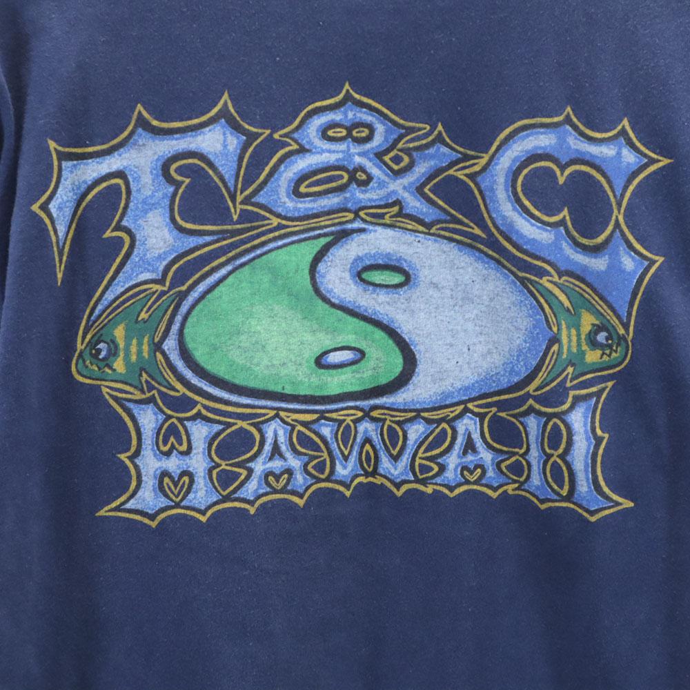 Town&Country 90s USA made old single stitch Back print Short sleeve T-shirt Men's Used