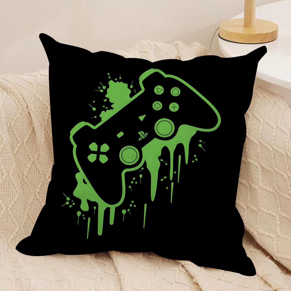 Game Handle Cushion Cover Soft Plush Fabric DoubleSided Printed Sofa Cushion Cover for All Seasons Home Decor Gift