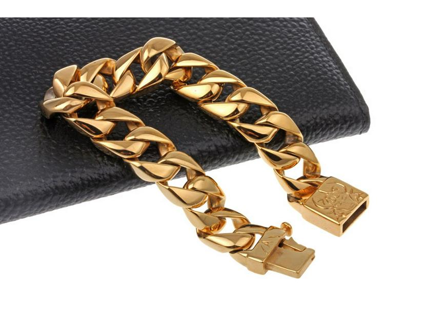 Kalen Men's Trendy Stainless Steel & Gold Korean Style Bracelet