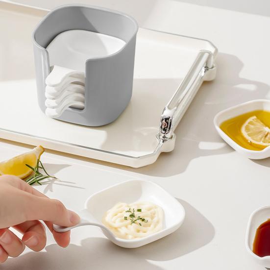 7pcs/set Sauce Dishes Set BBQ Vinegar Dip Plates Condiment Dry Dish Bone Tray Small Home Pickle Plates Tableware Set