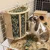Wooden Hay Feeder Rack Built-in Rabbit Hay Holder Easy Installation Ferret Hay Manger  Hamster