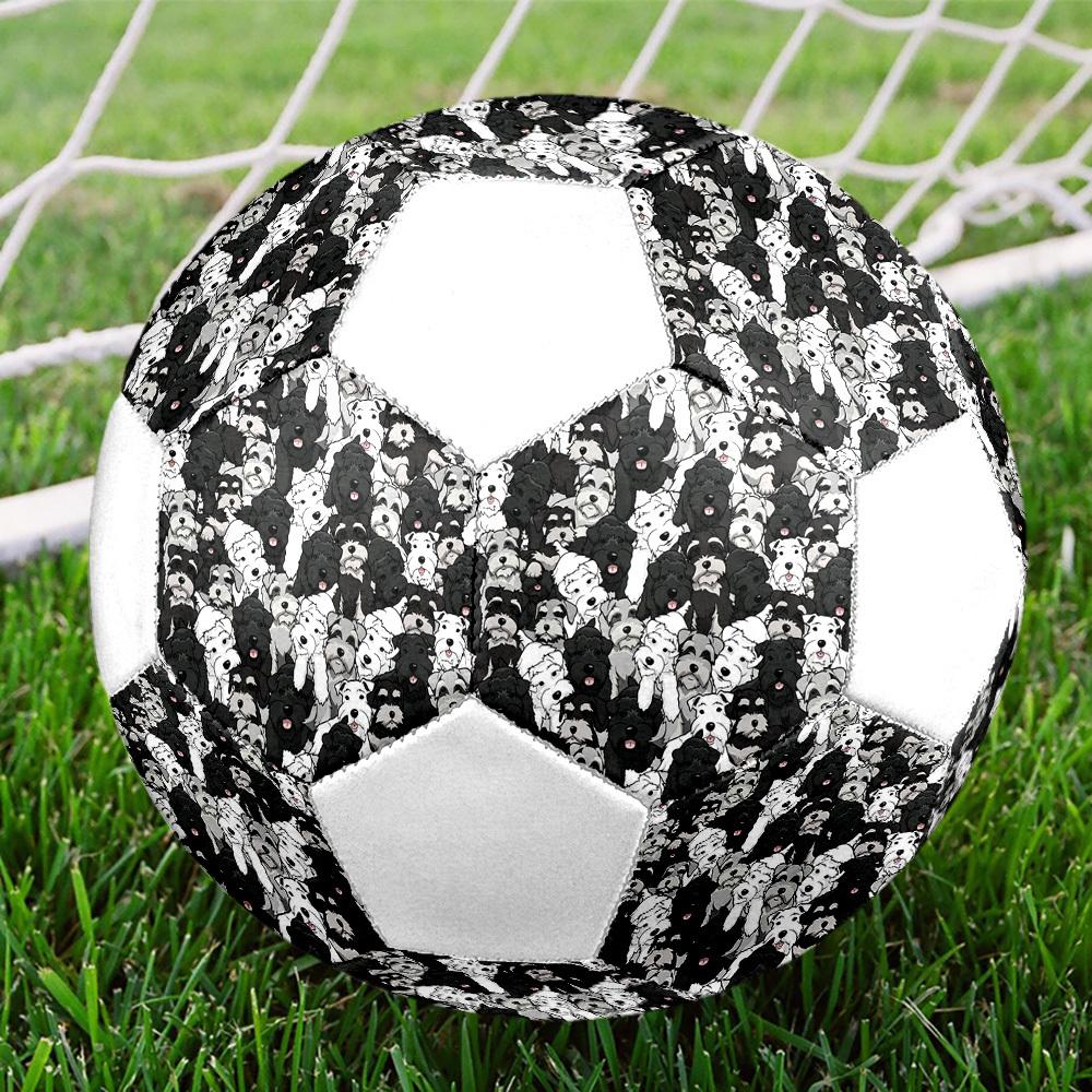 1pc Dogs Crowd Lightweight PVC Training Soccer Ball, Size 5, Suitable for Indoor and Outdoor TrainingGift Y60387