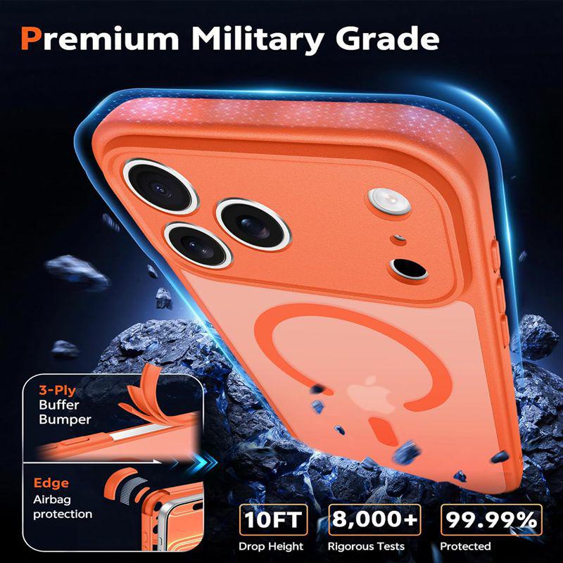 Transparent Acrylic MagSafe iPhone 17 Pro Case: Non-yellowing, Drop-proof