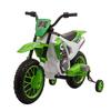 Moto per Bambini, Moto Elettrica, Autonomia 45 Minuti, con Rotelle di Supporto, da 3 Anni, Verde+Bianco, 106,5 x 51,5 x 68cm