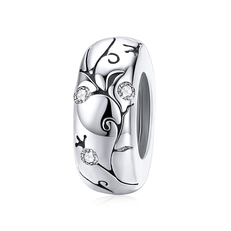 WOSTU Hot Selling Copper DIY Charms Heart Bead White Gold Plated Bird Pet Lotus Pendant Fit Original Bracelet Neckalce Wholesale