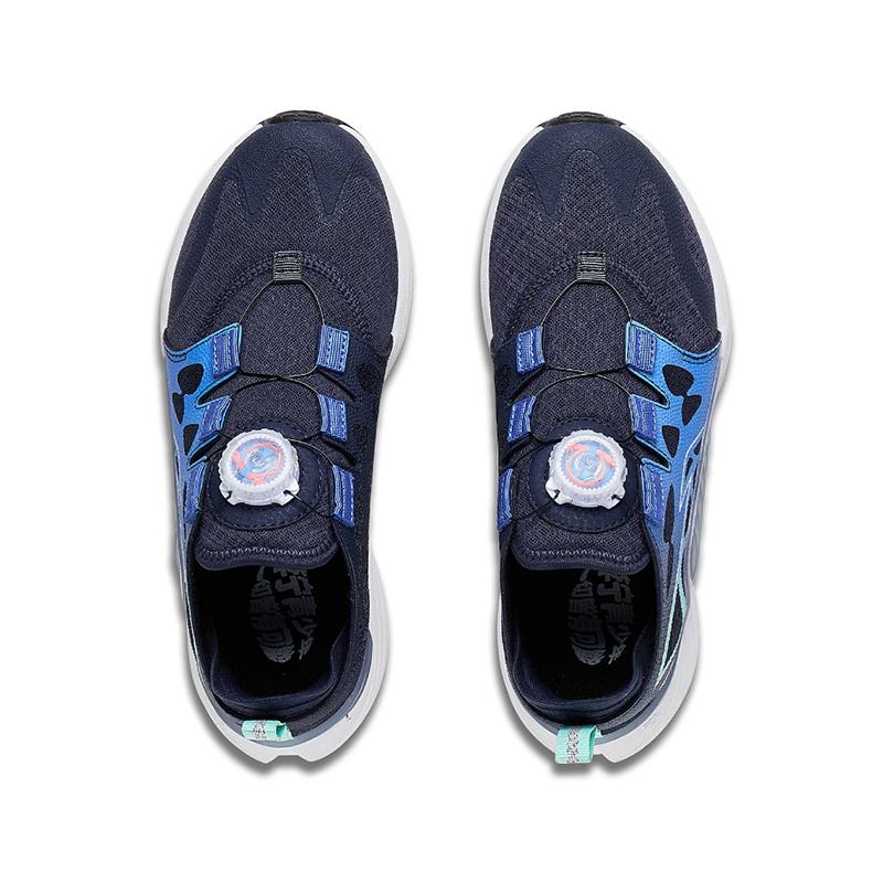 Li Ning Children Canglan 2.0 Reflective Rebound Shock Absorbing Breathable Low Top Running Shoes Kids Running Shoes Blue YKFT058-9