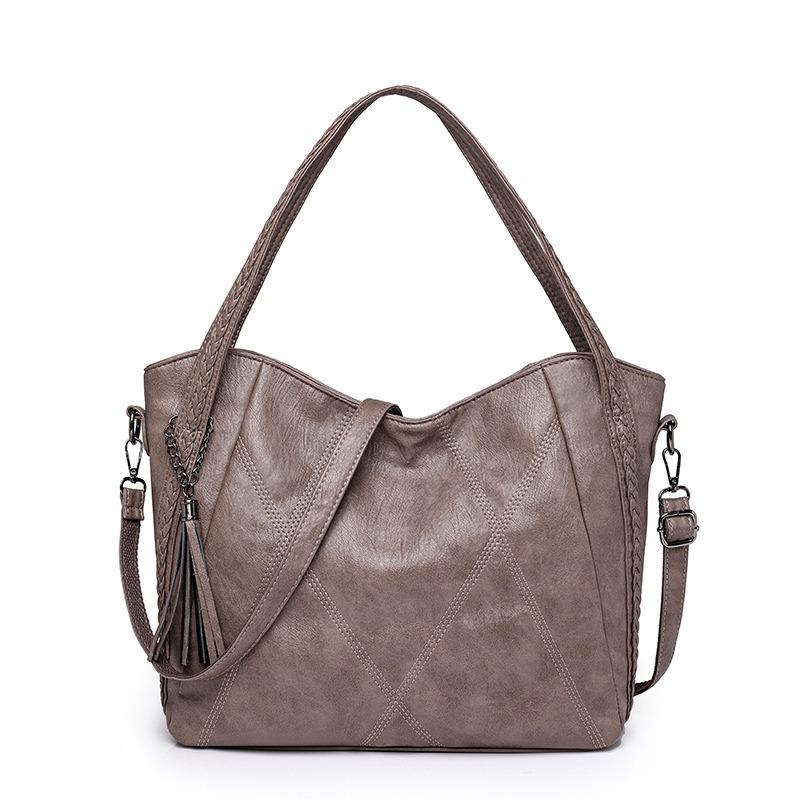 Women's Bag New Large-capacity Soft Leather Mother Bag Portable Shoulder Bag Medium and Old Messenger Bag