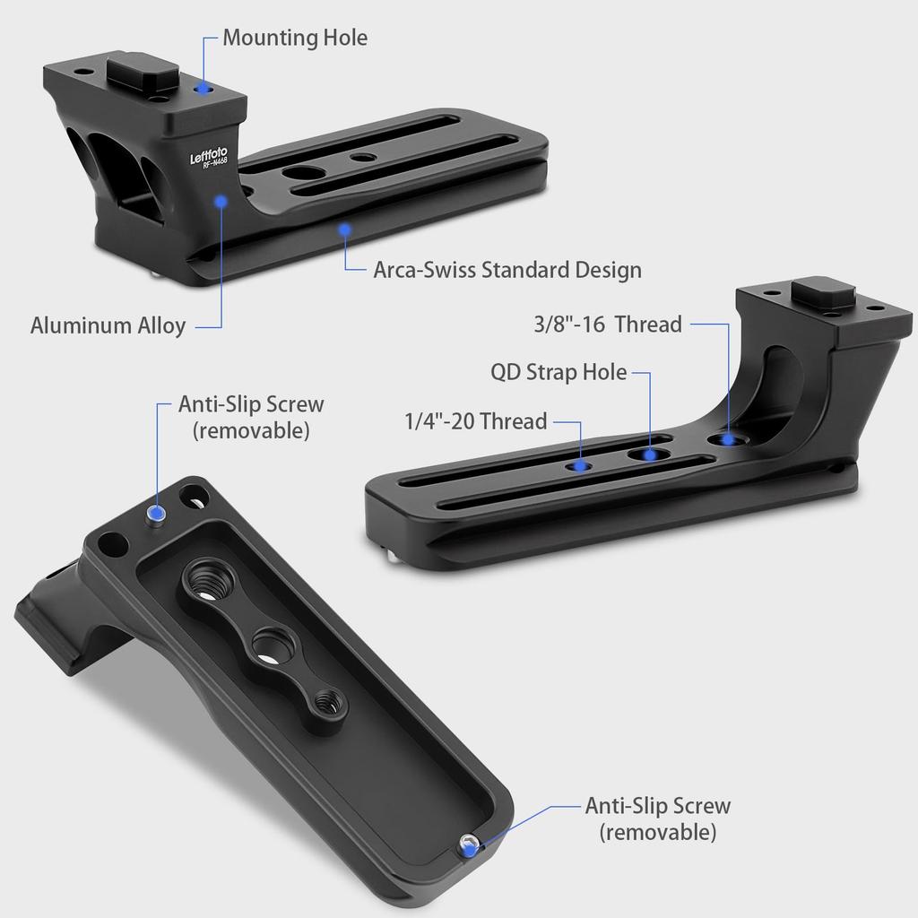 Leftfoto Replacement Lens Foot for Nikon Nikkor 400mm 600mm 600mm ED and 800mm FL ED VR Lens Tripod Mount Ring Stand Base with Arca Plate AF-S