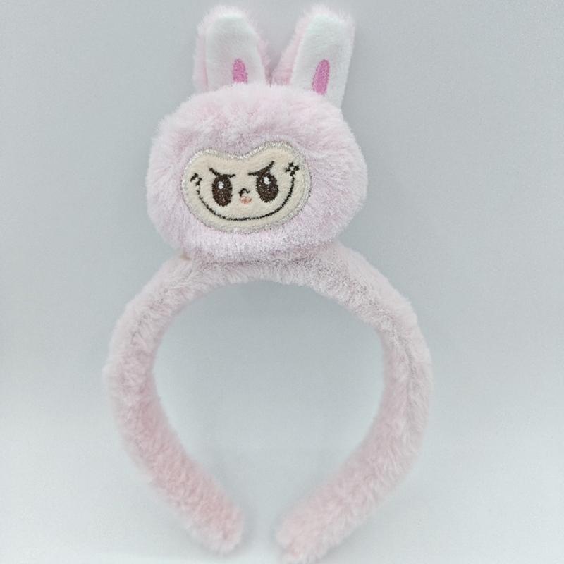 

Милые плюшевые резинки для волос Labubu The Monsters, повязки на голову для умывания, праздничная повязка для волос, мультяшные аксессуары для волос, повязки на голову для женщин
