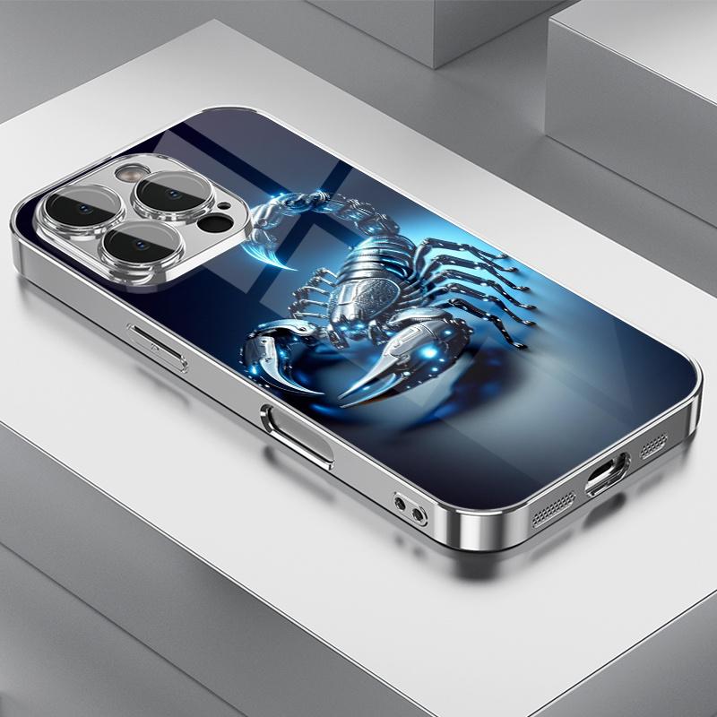 

Стеклянный чехол для телефона с узором синего скорпиона для Samsung Galaxy A07 A16 A55 A56 A35 A34 A54 A24 A14 A25 A05S A04E A73 A53 A33 4G 5G Samsung A03 4G