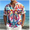 2026 Men's Short Sleeve Collar Guitar Hippie Top Shirt