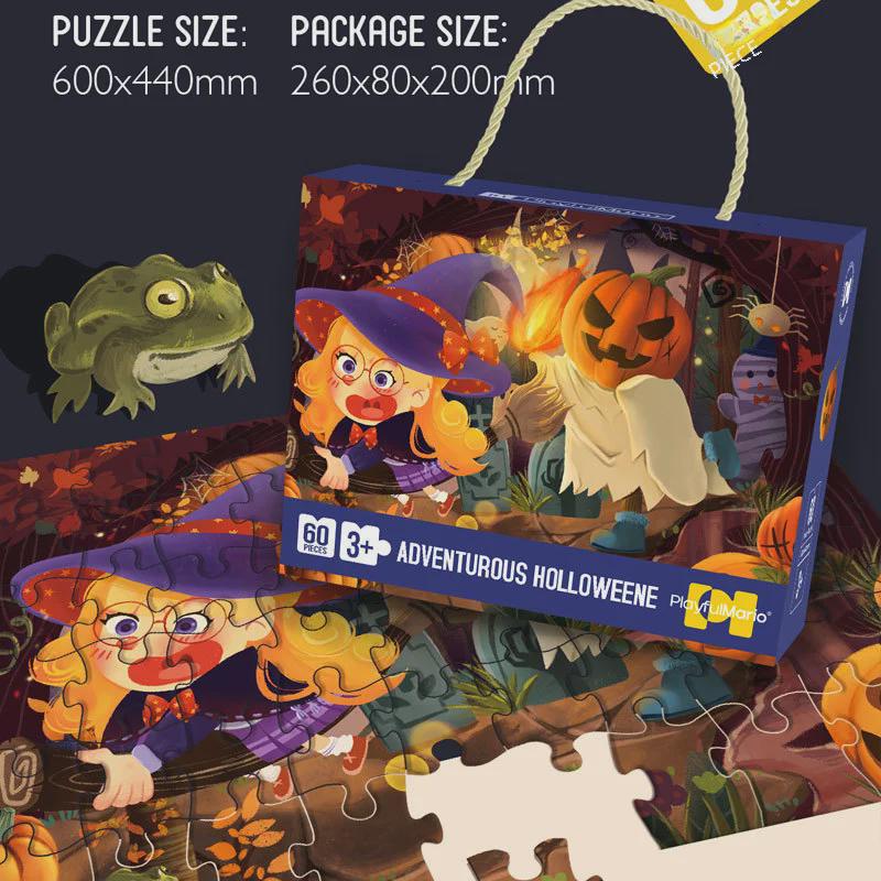 New Halloween and Christmas Children's Puzzle Educational Toys - Perfect for Baby Gifts, Birthday Presents, and Kindergarten Souvenirs.