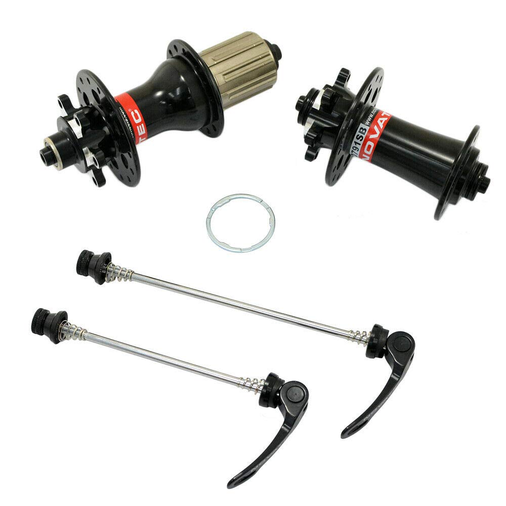 

NOVATEC D791SB D792SB MTB 28 Hole Disc Hubs NA2155 + w/Skewers,1 Pair, Black,