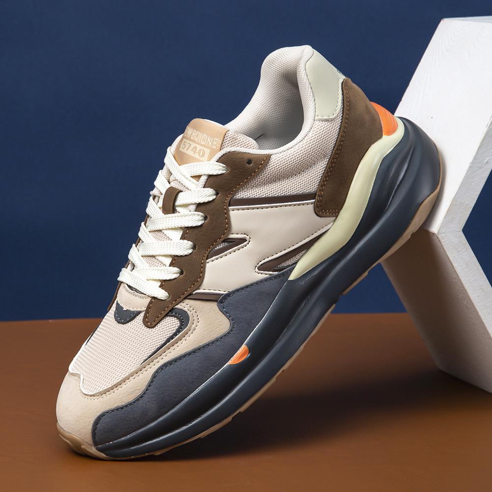 

Men s 5740 Retro Sneakers: Breathable, Lightweight, Durable, Thick Sole, Classic N Logo, Versatile Running Shoes. 43