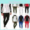 Stilvoller Herren Trainingsanzug Jogging Hoodie Mantel Jacke mit Reißverschluss und verstellbarer Hose Set für Activewear