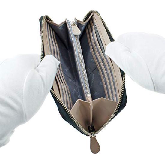 Portofel lung Indenya Inden Kaguwa Negru x Alb Roz Lac 8405