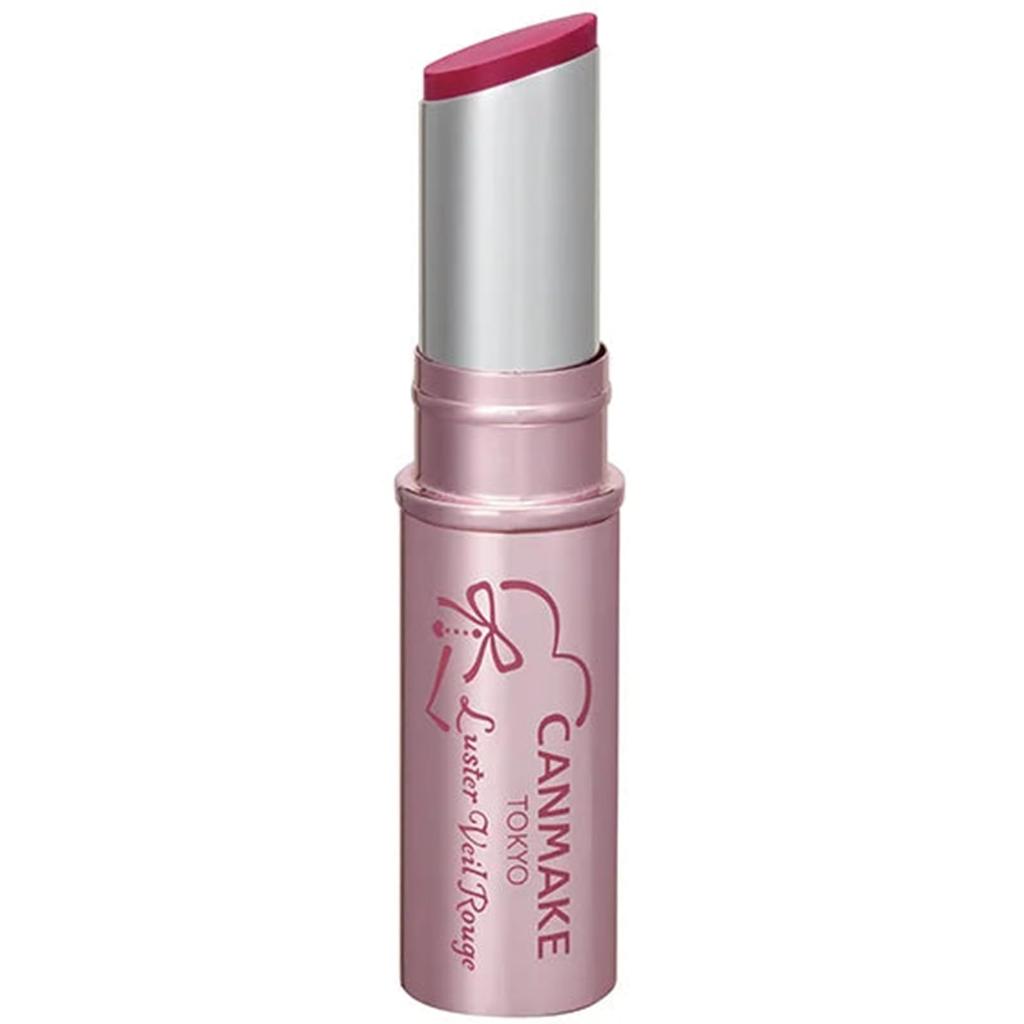 Canmake Lustre Veil Rouge 04 Cherry Parfait 3g Lipstick with a glossy beautiful color and moisturizing Cherry - smooth, finish, payoff, properties.