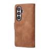 Zipper Magnetic Leather Phone Case For Samsung Galaxy Z Fold 7 6 5 4 3 5G Fold7 Fold6 Multi-card Wallet Kickstand Card Cover