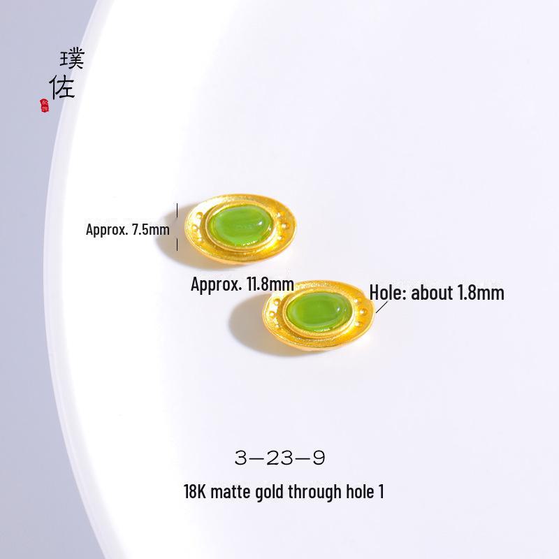 18k Matte Gold Pearl Butterfly Flower Pendant Love Bracelet Necklace DIY Jewelry Accessories for Women